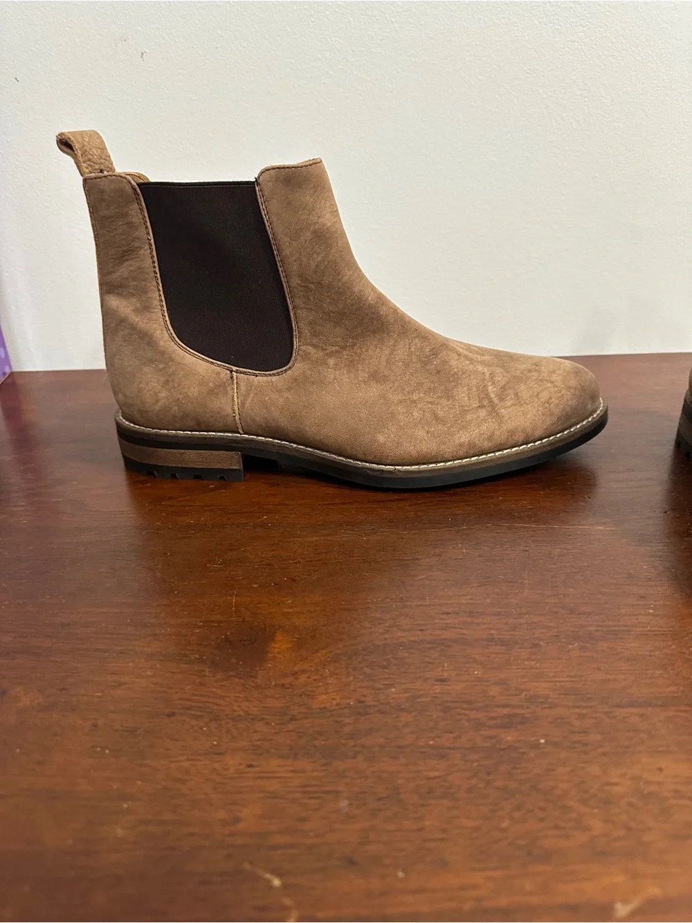 T.B. Phelps for Dick Ferguson’s Men’s 11.5 Suede Chelsea Boots Brown Lug Sole